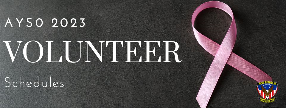 2023 Fall Volunteer Schedule 